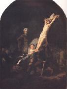 REMBRANDT Harmenszoon van Rijn The Raising of the Cross (mk33) France oil painting artist